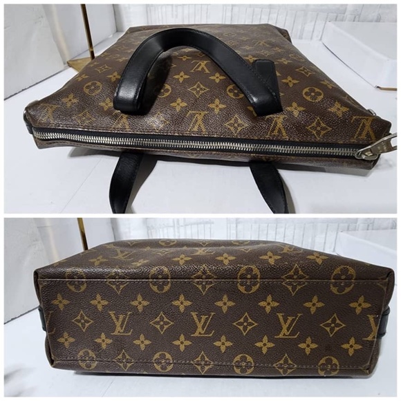 Authentic Louis Vuitton Monogram Macassar Canvas Kitan Bag Black/Brown - Picture 10 of 13